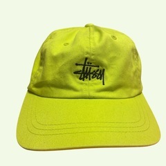 STUSSY ステューシー キャップ ショーンフォント 刺繍ロゴ ライムグリーン 帽子 ストリート ユニセックスの画像