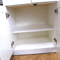 スリム 食器棚 ホワイト 幅59×奥41.5×高179.5 収納家具 キッチン収納 白 札幌市厚別区 厚別店の画像