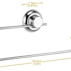 キッチンペーパーホルダー 吸盤 キッチンペーパーホルダー 片手で切れる ステンレス鋼 タオル掛け 冷蔵庫 台所 キッチン 収納、海外製の大判タイプにも対応の画像