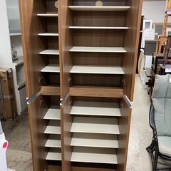 ☆値下げ☆Ｋ2507-471  シューズボックス ハイタイプ (大川家具) キズ汚れ有りの画像
