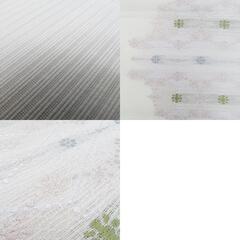 袋帯 夏用 洒落袋帯 絽 花菱文様 白色ｘ薄ピンク色 パステル系 六通柄 正絹 仕立て上がり 夏物 長さ436cm 【キモノオフ野々市若松店】の画像