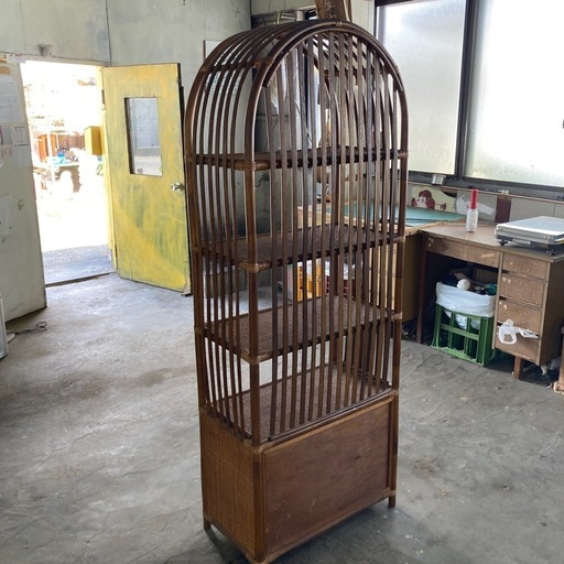 即購入不可‼️　ヴィンテージ　アーチ型 ラタンラック 飾り棚 籐家具 チェスト 即購入不可‼️ ヴィンテージ アーチ型 ラタンラック 飾り棚 籐
