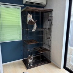 アイリスオーヤマ ウッディキャットケージ3段の画像