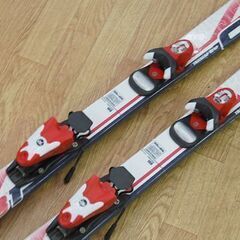 108cm B×B 子供用カービングスキー JX-B1 ビンディング付き ホワイト×レッド 解放値 0.75～4.5 CAV ROSSIGNOL camp j ロシニョール スキー板 札幌市 清田区 平岡の画像