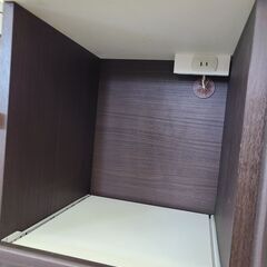 J1078【リユースのサカイ柏店】NITORI　ニトリ　レンジ台　レンジボード　ダークブラウン　クリーニング済　の画像