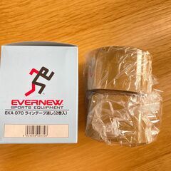 未使用品！エバニュー(EVERNEW) 体育館用 ラインテープ消し 50m 2巻入の画像