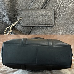 コーチメトロポリタントート黒ビジネストートバッグブリーフケースかばんカバン書類鞄 レザー 2way ショルダーバッグメンズブラックの画像