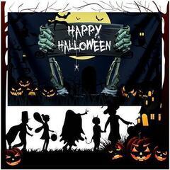 ハロウィン タペストリー ハロウィン 背景 110×180 cm 壁掛け　撮影の画像