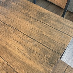 ウッド調　ダイニングテーブル　椅子2脚　セットの画像
