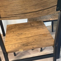 ウッド調　ダイニングテーブル　椅子2脚　セットの画像