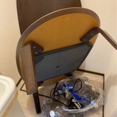 無印良品　ダークブラン　楕円こたつ　ローテーブル の画像