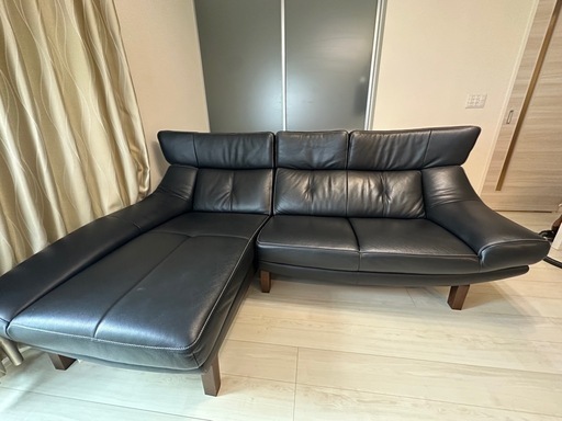 美品❣️カリモク家具ソファ L字 ３人掛け