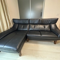 美品‼️カリモク家具ソファ ３人掛け L字 3人掛ソファ ZU4653 グレージュ ウォールナットナチュラル 通販