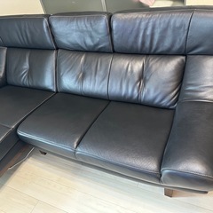 美品❣️カリモク家具ソファ L字 3人掛け