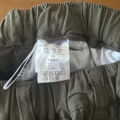 男児150カーキハーフパンツの画像