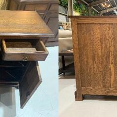 D18★WARMOND ワルモント★ サイドボード キャビネット オーク材 無垢材 W128cm オランダ家具 クラシック 福島 郡山市の画像