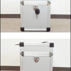 在庫のこり1点！★限定入荷★掘り出し物！メーカー不明 縦約24.5cm 横約42cm 高さ約32cm 日本製 アルミケース カメラケース 鍵付の画像