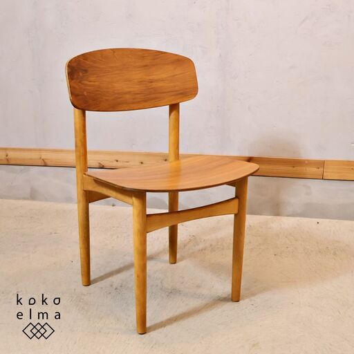 デンマークのSoborg Mobler（ソボーモブラー）社よりBorge Mogensen(ボーエ・モーエンセン)デザインNo.122 ダイニングチェアです。シンプルなデザインはサイドチェアとしても♪