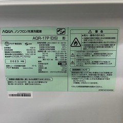 ジャングルジャングル貝塚店 169L 冷蔵庫 AQR-17P 2023年製 2ドア冷蔵庫 生活家電 キッチン家電 貝塚市の画像
