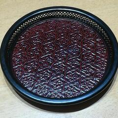 籃胎漆器（らんたいしっき）のお盆の画像