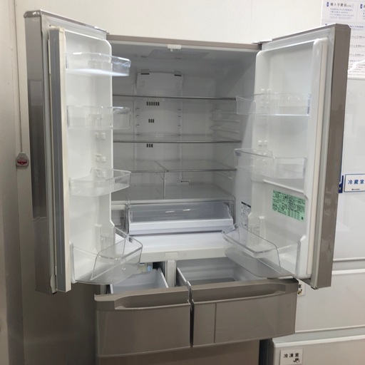 安心の6ヶ月保証付。【HITACHI 6ドア冷蔵庫R-F51HG 2018年製