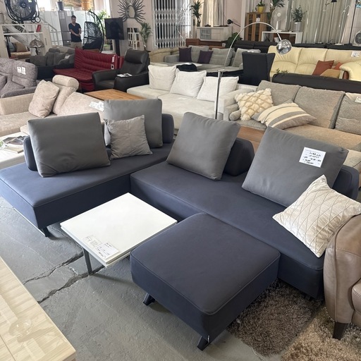 モーブル　大川家具　カウチソファ