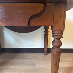 テーブル　アンティーク家具　折りたたみ式の画像