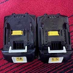 純正マキタリチウムイオンバッテリーBL1860B 充電回数52,53の画像