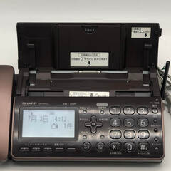 ss7647 シャープ FAX電話 UX-600CL-T ブラウン 親機のみ SHARP 家庭用 デジタルコードレス ファックス fappy ファッピィ 茶 固定電話 大画面 ホワイト液晶 普通紙 FAX電話 中古の画像