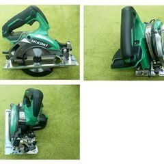 美品 HIKOKI コードレス丸のこ C18DBL(LXPK) 125mm 18V 緑 ＭＶ電池搭載品 充電器・電池1個付 ハイコーキ 西岡店の画像