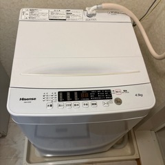 洗濯機　ハイセンス4.5キロの画像