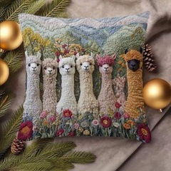 クッションカバー　アルパカの画像