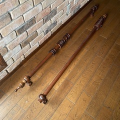 木製　カーテンレール×2の画像