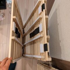 セミダブル用すのこワンセット（三つ折り×2）の画像