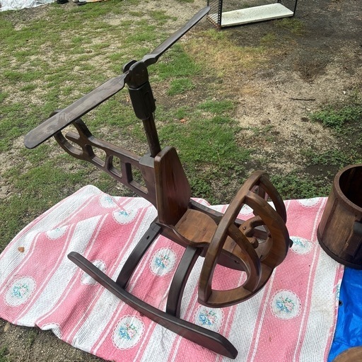 ヘリコプター　木製　ロッキグチェア