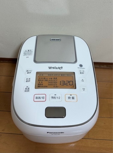 美品]パナソニック炊飯器Wおどり炊きSR-PW108 (スイカ) 井尻の