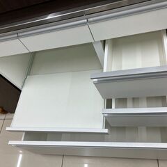 ★「ジモティを見た」で5％OFF★No.2402✨ベルーナ✨キッチンカウンター✨レンジボード✨ステンレス天板の画像