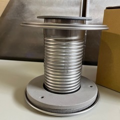 未使用品 長府製作所 (サンポット) 壁貫通スリーブ セット SL-2A 樹脂キャップ2個付 対応延長管径49mm ①の画像