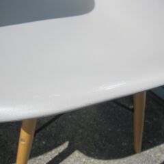 サイドシェルチェア　４台セット　ライトグレーｘ2　ブルーｘ1　イエローｘ1　多少傷ありの画像