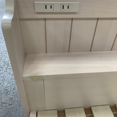 シングルベッド　白の画像