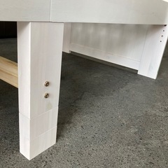 シングルベッド　白の画像