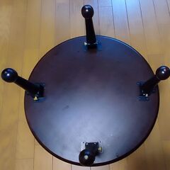 値下げ!! 折りたたみ式 ちゃぶ台／ローテーブル（直径60cm×高さ25cm）の画像