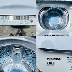 【❗️✨シンプル操作✨❗️】Hisense✨ 全自動洗濯機 5.5kg✨ 2024年製🌟洗浄力抜群❗️の画像