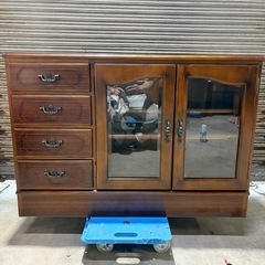 福岡】【美品】カリモク 箪笥 飾り棚 キャビネット アンティーク