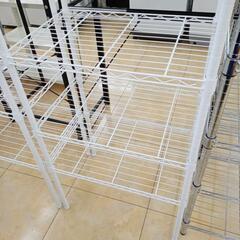 リユースのサカイ太田店★ジモティ割あり★  メタルラック ホワイト H181.5×D40×W60 クリーニング済み OJ10178の画像