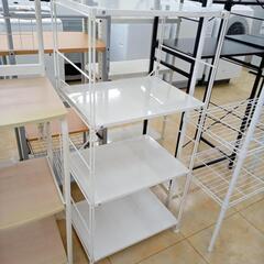 リユースのサカイ太田店★ジモティ割あり★  メタルラック ホワイト H119.5×D40×W53 クリーニング済み OJ10180の画像