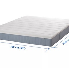 IKEA クイーンサイズ　すのこベッド＆マットレス VESTERÖY ヴェステロイ LYNGÖR リンゴール   の画像