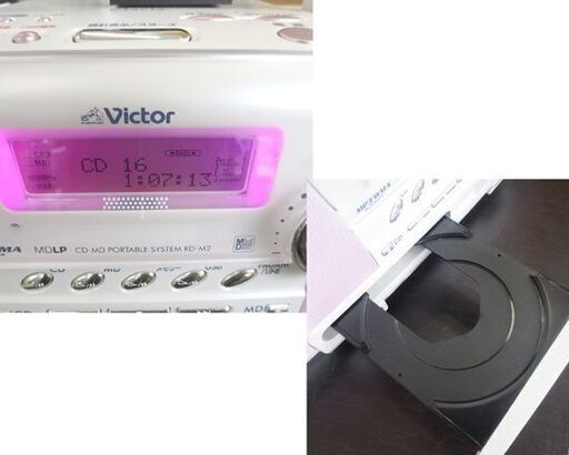 Victor ビクター CD-MDポータブルシステム RD-M2-P CD MD ラジカセ memory 512MB Clavia リ