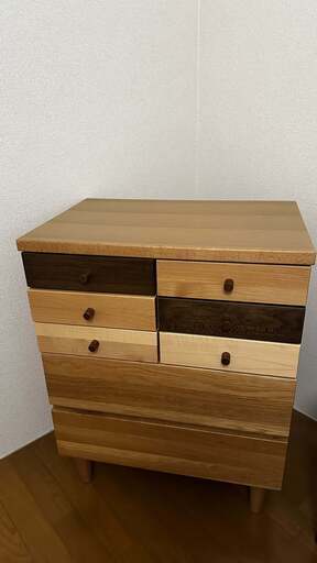 極美品マルヨシ民芸家具カラーボックスチェスト5段 (ショーン