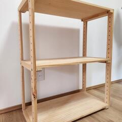 ニトリ木製収納棚の画像